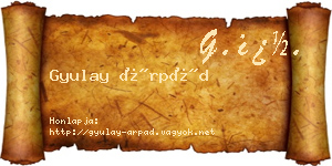 Gyulay Árpád névjegykártya